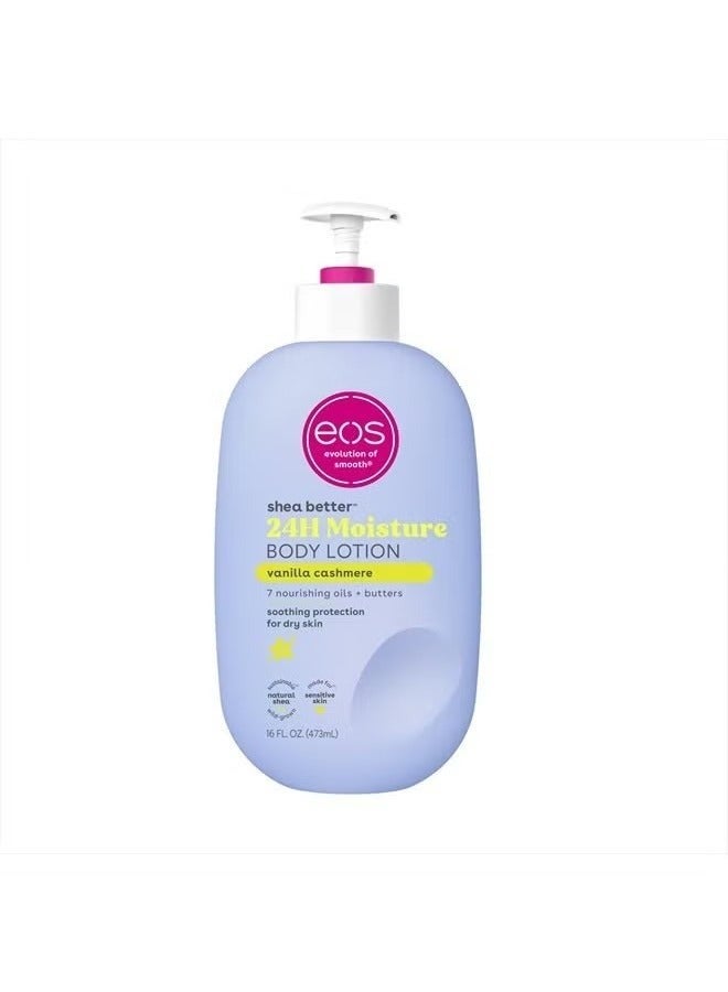 EOS Shea Better Body Lotion- Vanilla Cashmere, 24-Hour Moisture Skin Care, Lightweight & Non-Greasy, Made with Natural Shea, Vegan, 16 fl oz - Image 1