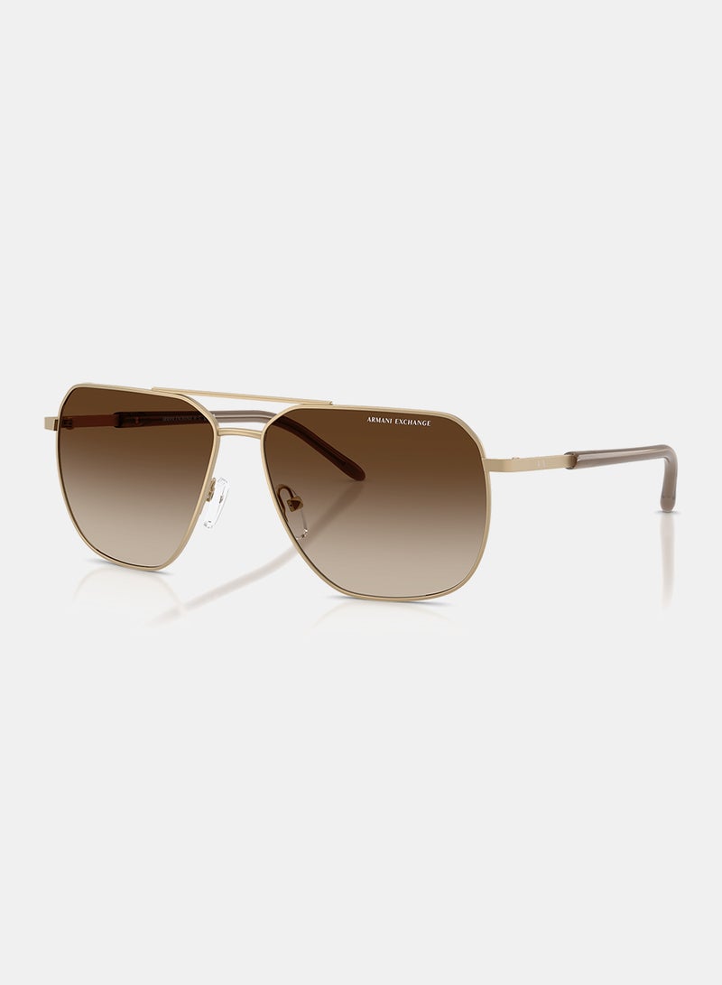 Armani Exchange Men Full Rim Pilot Sunglasses 0AX2057S 59 - Image 1