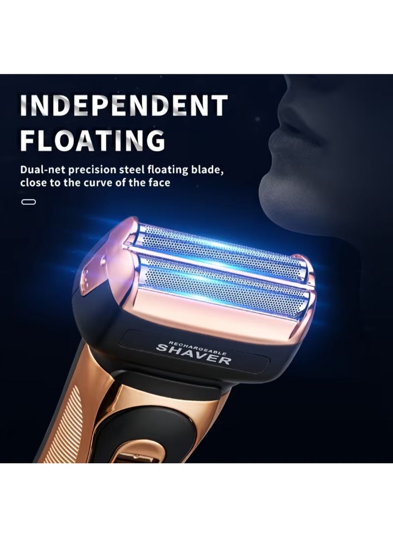 YACD EJ-82065-A 3-in-1 Rechargeable Grooming Set with Hair Clipper, Shaver and Nose Trimmer, USB Charging, Cord/Cordless Use, Lithium Battery - Image 5