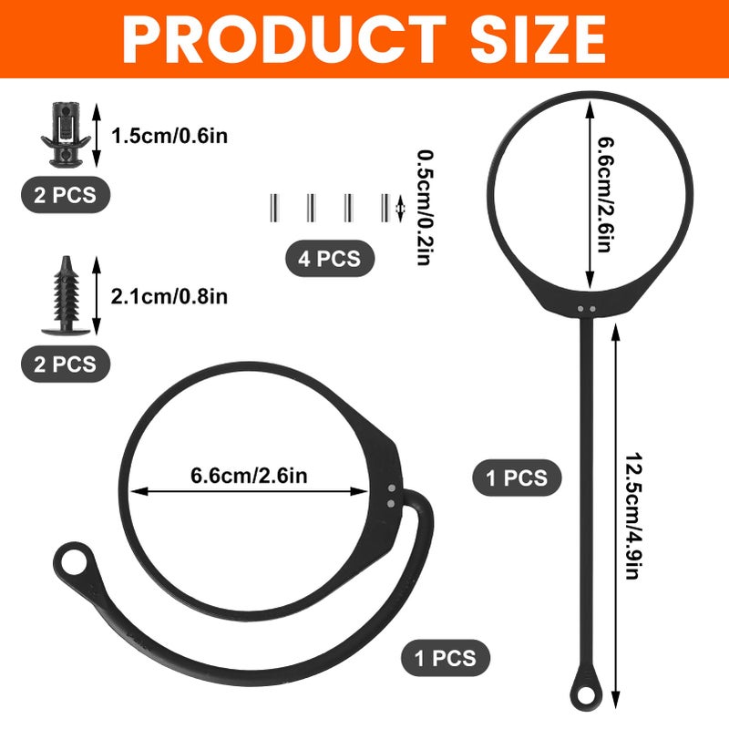 CYZBL 2Pcs Fuel Tank Cap Tether, Fuel Tank Cap Cable Wire, Uel Tank Filler Gas Cap Rubber Rope, Fuel Tank Cover Anti-Loss Rope, Black Fuel Cap Line for Volkswagen Bora Audi Passat Touareg - Image 2