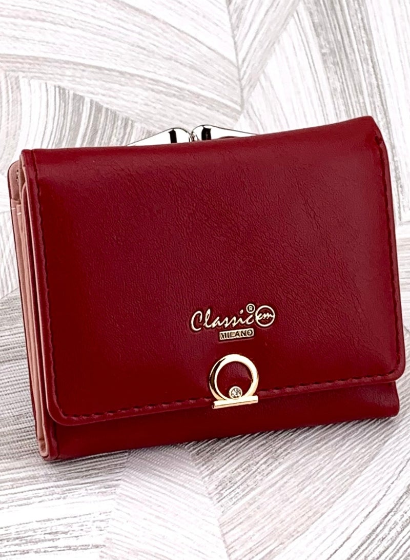 Classic Milano Classic Milano Wallet for Women – Stylish Faux Leather Ladies Wallet with Card Holder | Coins Clipped Purse for Women | Slim Women’s Wallet for Daily Use, Travel & Gifting  - Image 1