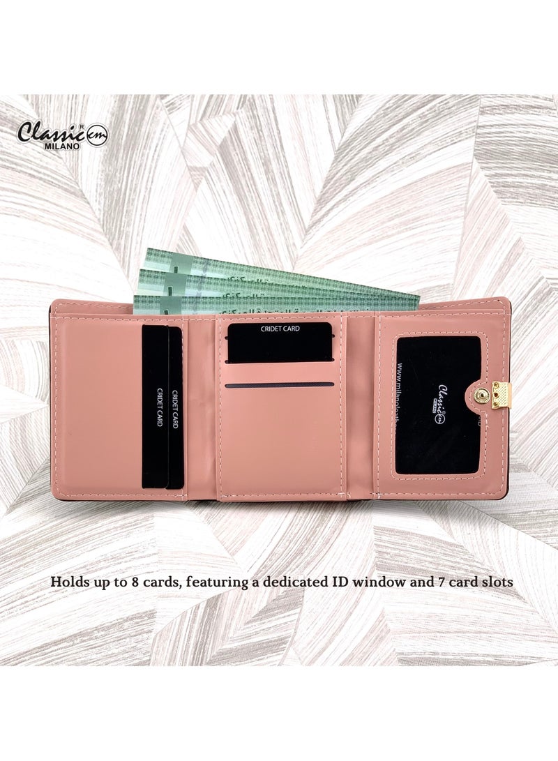 Classic Milano Classic Milano Wallet for Women – Stylish Faux Leather Ladies Wallet with Card Holder | Coins Clipped Purse for Women | Slim Women’s Wallet for Daily Use, Travel & Gifting  - Image 5