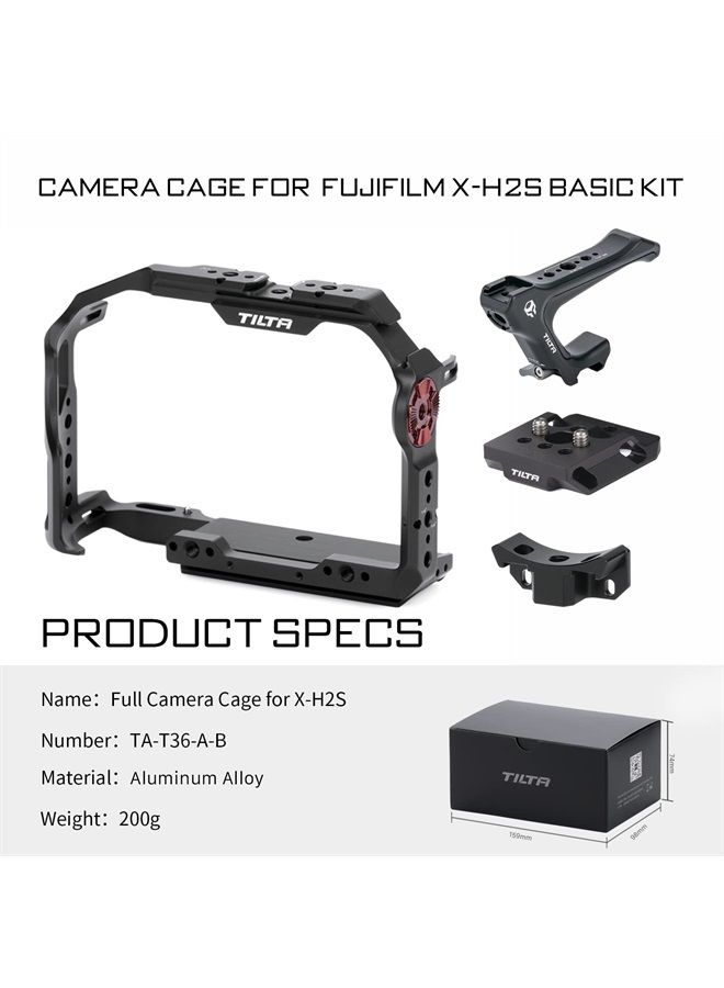 Tilta قفص كاميرا لفوجي فيلم X-H2S مجموعة أساسية - أسود | TA-T36-A-B - Image 2
