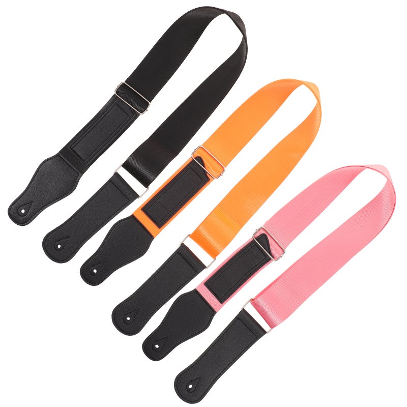 3pcs Guitar Strap With - Adjustable Bass Strap Vintage Shoulder Belt Sling For Bass Electric Acoustic Guitars - Image 1