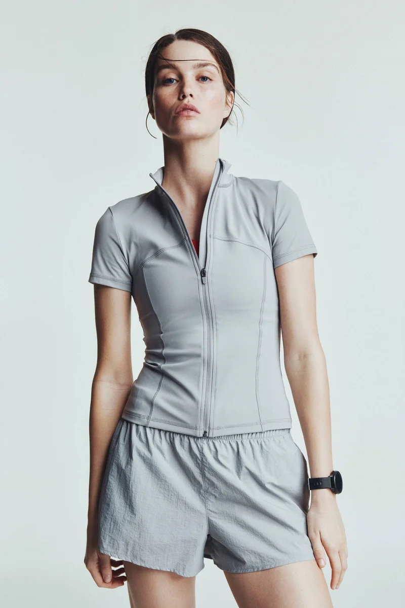 H&M Short-sleeved running jacket with ShapeMove™