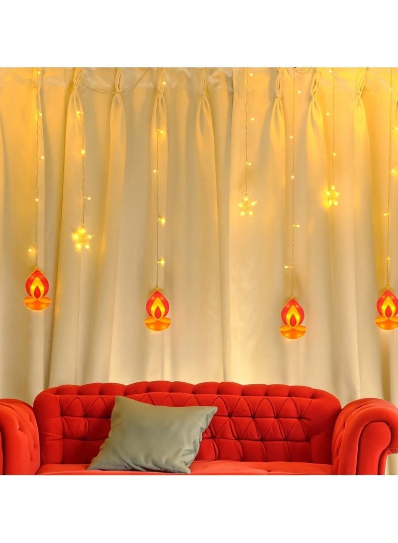 zayo Decorative LED Diya String Lights Pack of 2 – Battery Operated - Image 2