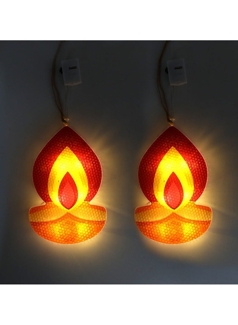 zayo Decorative LED Diya String Lights Pack of 2 – Battery Operated - Image 3
