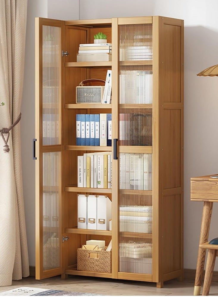 خزانة تخزين المطبخ 7 طبقة تخزين رف الجانبية خزانة عرض أرضية خزانة مقاومة للغبار رف الكتب خزانة المطبخ لفرن الميكروويف وأدوات الطاولة وأدوات المطبخ (60 * 31 * 190 سم) - Image 3