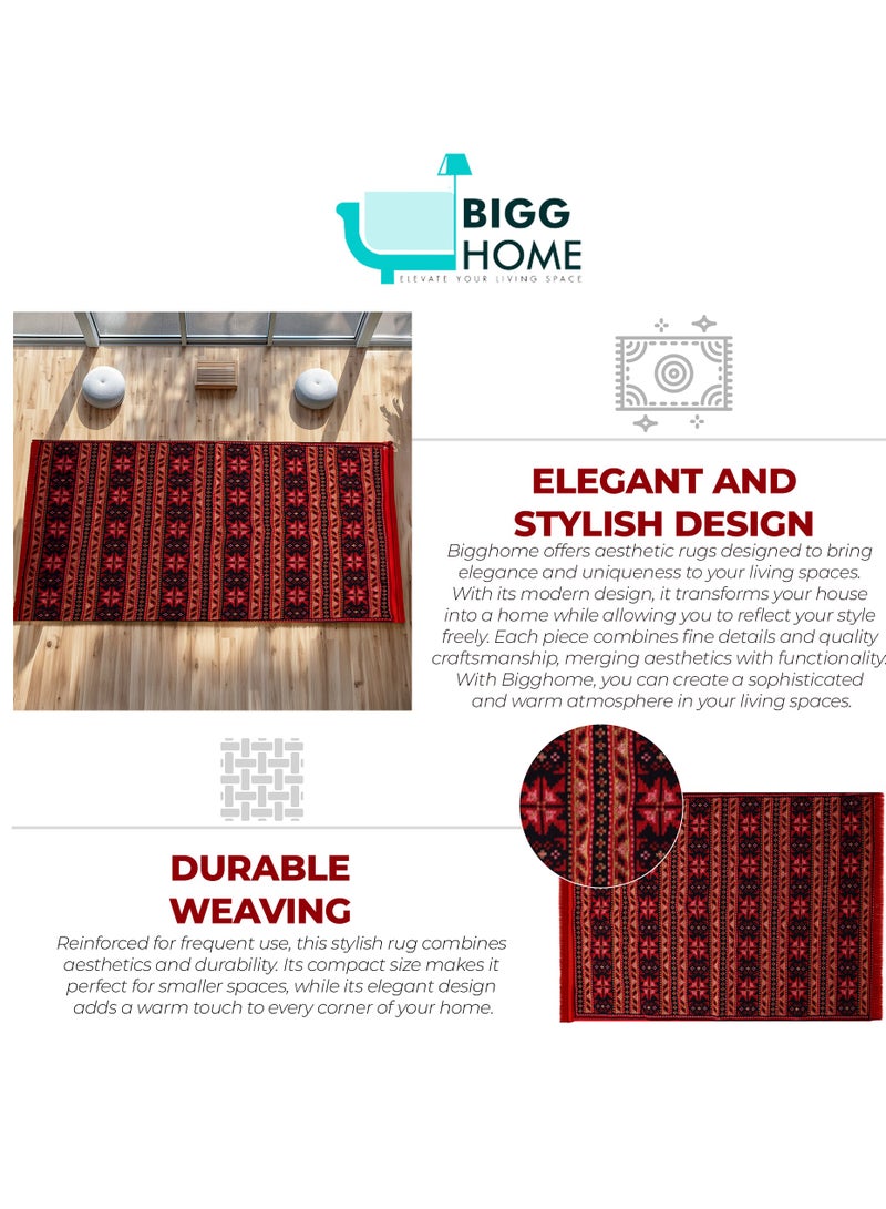 BiggHome Area Rug 120x180cm, Made in Turkey, Indoor Area Rug, Carpet for Home, Machine Washable, Durable, Ethnic-Inspired Pattern for Living Room - SA25BA - Image 4