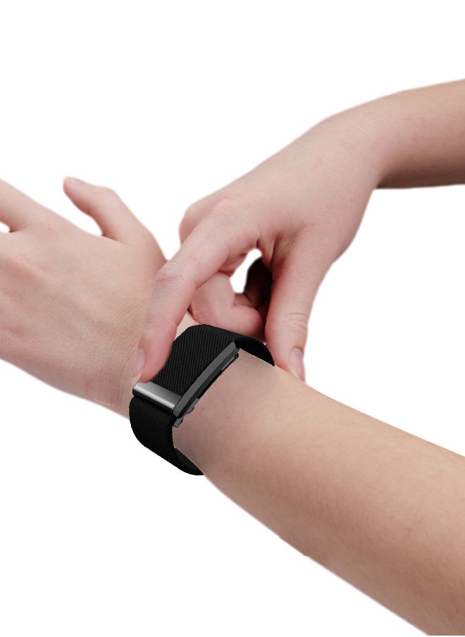 CATANES Nylon Sport Band for Whoop 4.0 Breathable Adjustable Wristband, Water Resistant Replacement Strap, Soft, Comfort, Durability, Easy to Use - Black  - Image 2