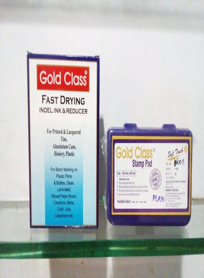 Gold Class Fast Drying/Anti Freeze/Batch Coding Ink Black with Thinner/Reducer (Pack of Ink & thinner Bottles). Professional Acrylic Ink 1-oz jar, Carbon Black with 1 PAD (100 ML Set 3) - Image 4