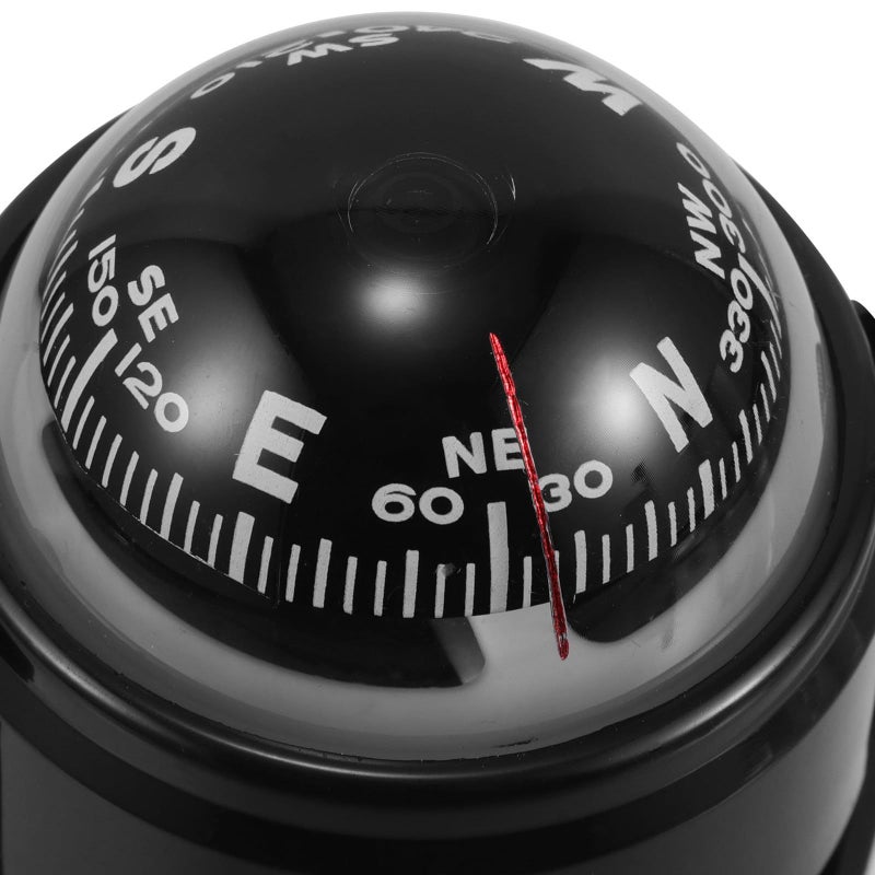 Auto Car Magnetic Compass Ball Mount Vehicle Navigation Direction Finder For Dashboard Boat Black - Image 4