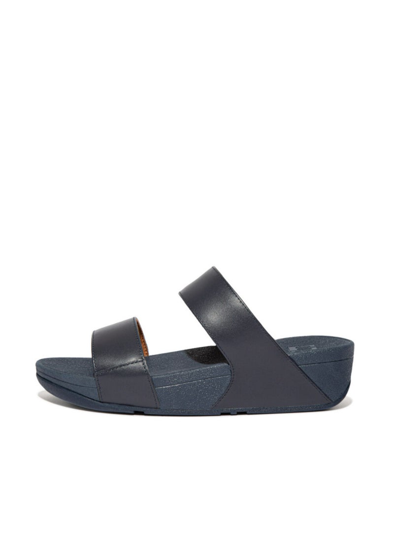 FitFlop 049-671 Fitflop Ladies Sandals Lulu Leather Slides ED4-399 Navy - Image 4