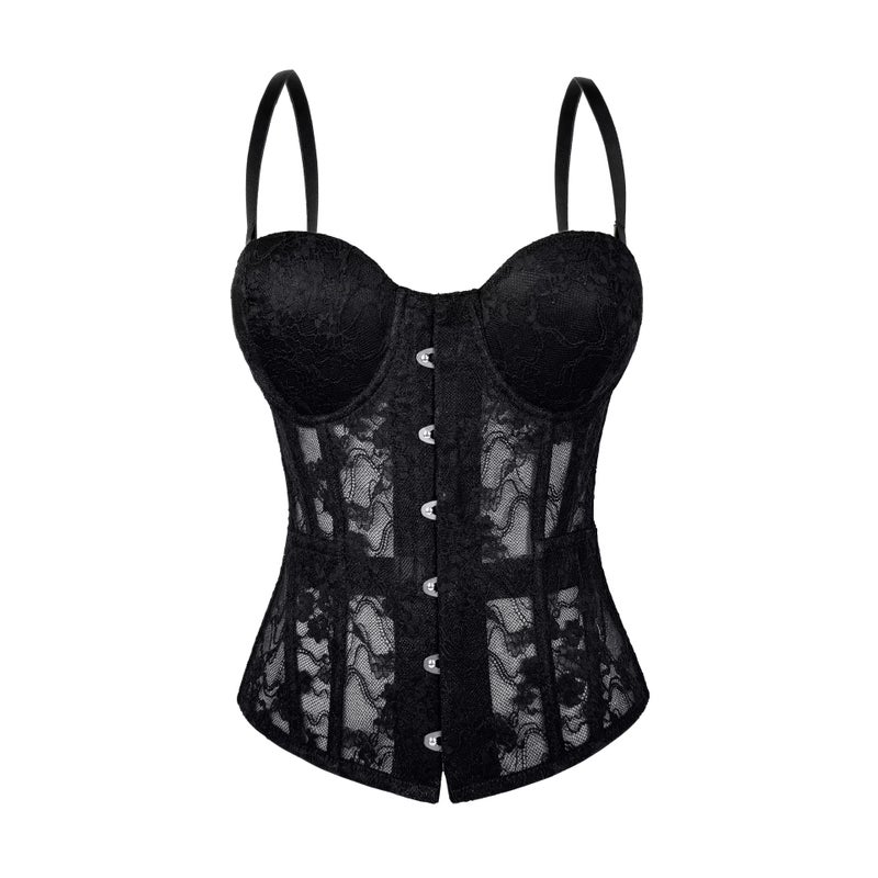 Lace Embroidered Corset Camisole - Image 2