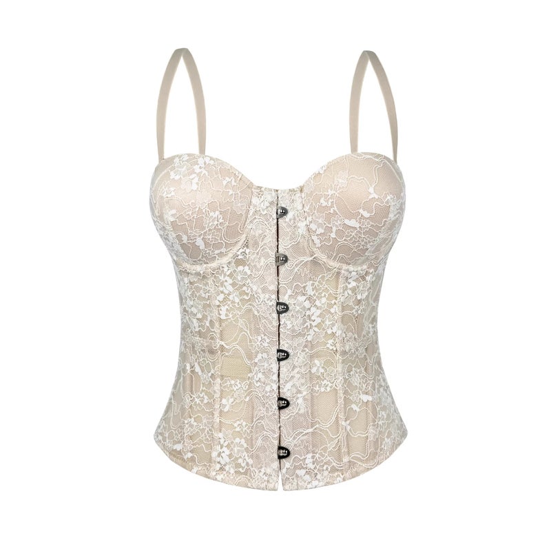 Lace Embroidered Corset Camisole - Image 3