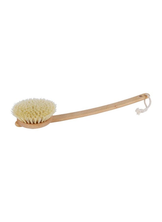 REDECKER 100% Made In Germany Round Tampico Fiber Bath Brush With Extralong Oiled Beechwood Handle 1812Inches  - Image 5