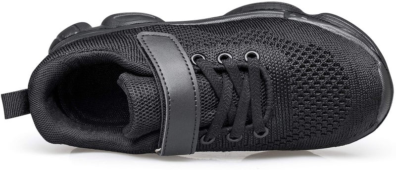 MURDESOT Kids Shoes Toddler Boys Girls Athletic Running Sports Strap Sneakers for Toddler/Little Kid/Big Kid 2 All Black - Image 5