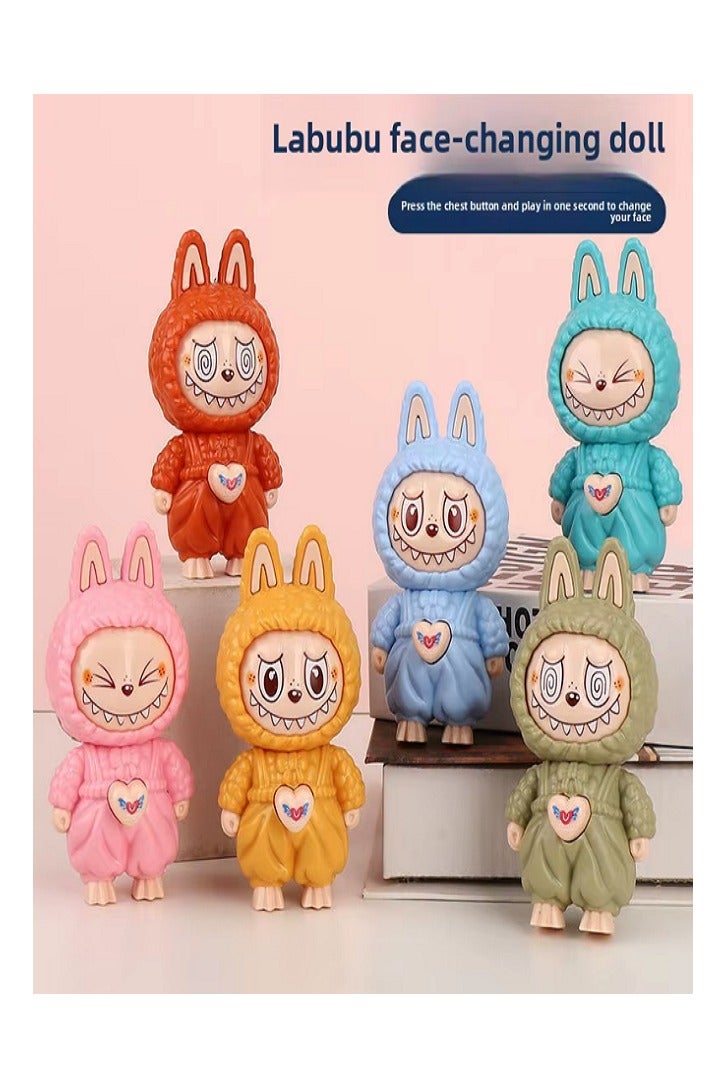 Monsters Super Cute Big Size Face Changing Labubu Keychain And Best Gift For Favorite Person (Random Color) - Image 1