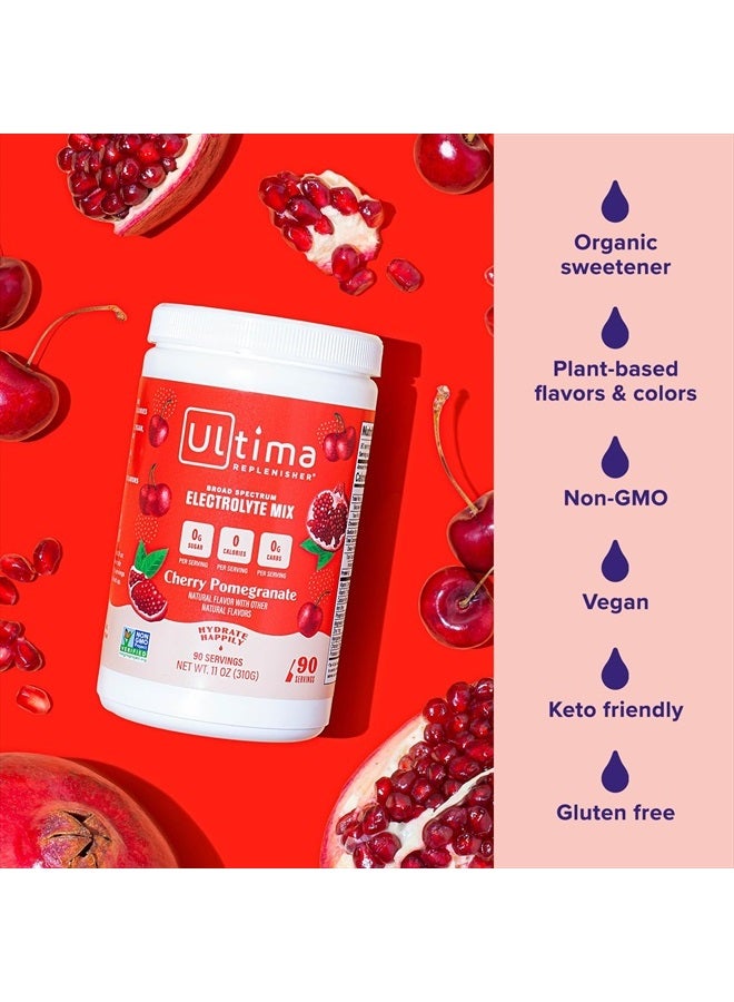 Ultima Replenisher Daily Electrolyte Drink Mix – Cherry Pomegranate, 90 Servings – Hydration Powder with 6 Electrolytes & Minerals – Keto Friendly, Vegan, Non- GMO & Sugar-Free Electrolyte Powder - Image 4