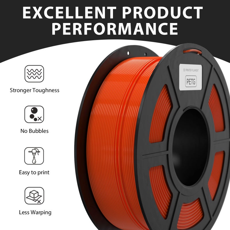PETG Filament 1.75mm 3D Printer Filament 1kg(2.2lbs) Higher Toughness 3D Printing Filament Compatible with Most of FDM 3D Printers   neptune 2/ neptune 3/ Ender 3 and More Dimensional Accuracy +/- - Image 5