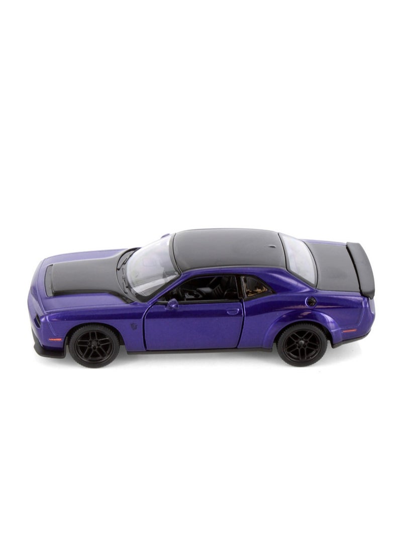 Kinsmart Pull Back Action 1:40 Scale 2023 Dodge Challenger SRT Demon 170 Doors Openable Collectible Toy Car  - Image 5
