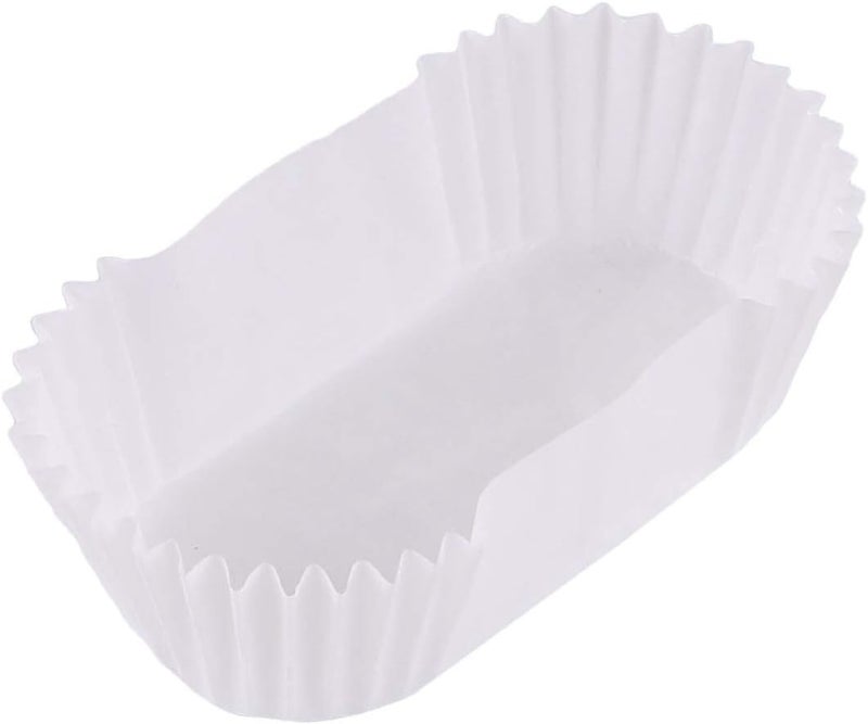 comfrt Oval Cake Paper Tray: 1000pcs Loaf Bread Baking Liners Baking Cups Grease Proof Cupcake Liners Boat Shape Paper Cups for Muffins Cupcakes Mini Snacks - Image 1