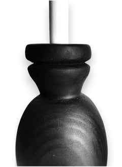 Generic Candlestick set two pieces small size. Made of artificial marble shaped like wood fruit. become black  - Image 4