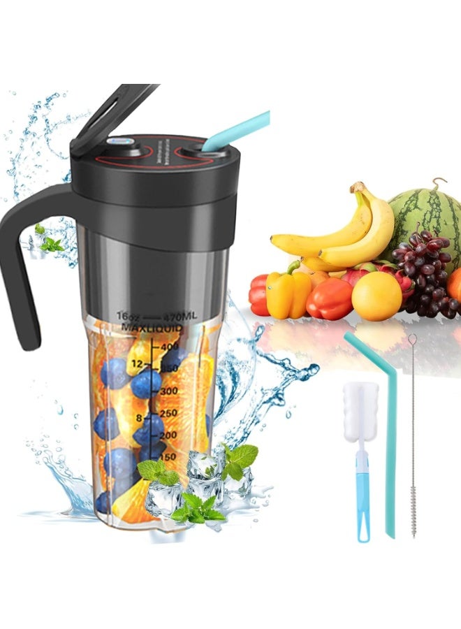 BlueFire Wireless Portable Blender – Rechargeable Personal Juicer Cup 470ML, High-Speed 22000RPM Powerful 150W Motor, IP8 Waterproof USB Rechargeable Smoothie Maker, Compact Fruit Mixer for Shakes, Protein Drinks, Baby Food, and Ice Crushing – Perfect for Home, Office, Gym, Travel, and Outdoor Use - Image 1