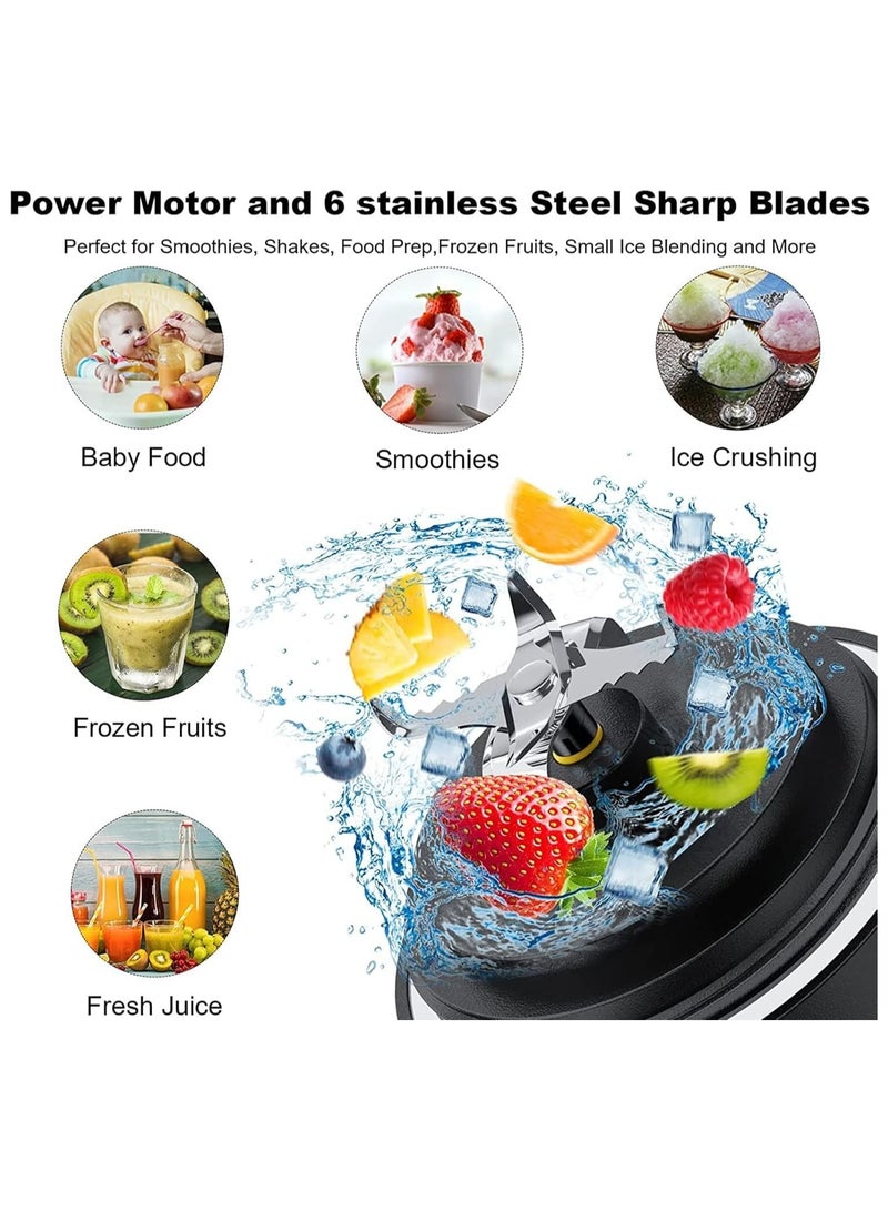 BlueFire Wireless Portable Blender – Rechargeable Personal Juicer Cup 470ML, High-Speed 22000RPM Powerful 150W Motor, IP8 Waterproof USB Rechargeable Smoothie Maker, Compact Fruit Mixer for Shakes, Protein Drinks, Baby Food, and Ice Crushing – Perfect for Home, Office, Gym, Travel, and Outdoor Use - Image 3