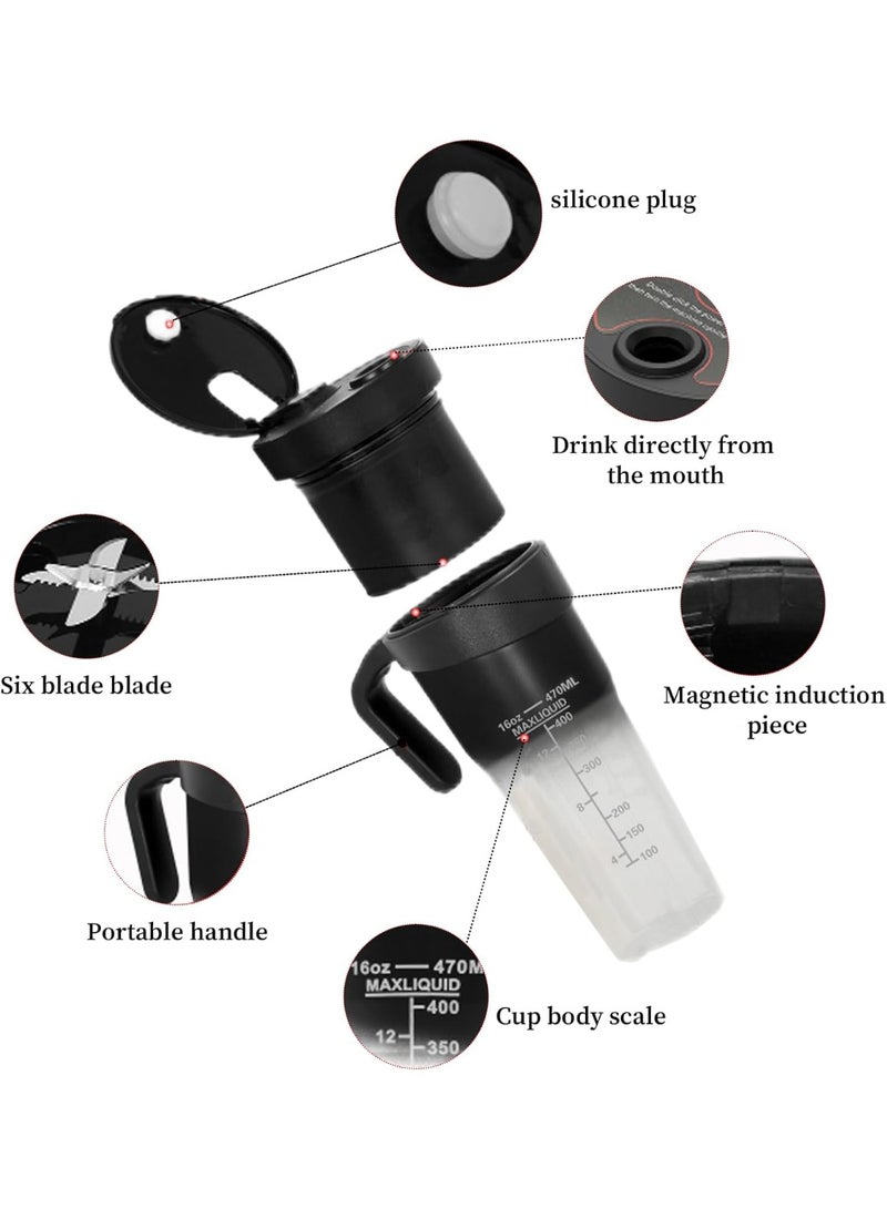 BlueFire Wireless Portable Blender – Rechargeable Personal Juicer Cup 470ML, High-Speed 22000RPM Powerful 150W Motor, IP8 Waterproof USB Rechargeable Smoothie Maker, Compact Fruit Mixer for Shakes, Protein Drinks, Baby Food, and Ice Crushing – Perfect for Home, Office, Gym, Travel, and Outdoor Use - Image 4