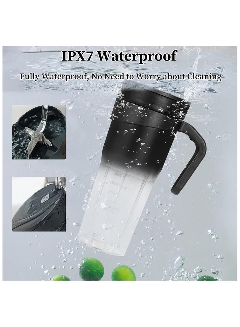 BlueFire Wireless Portable Blender – Rechargeable Personal Juicer Cup 470ML, High-Speed 22000RPM Powerful 150W Motor, IP8 Waterproof USB Rechargeable Smoothie Maker, Compact Fruit Mixer for Shakes, Protein Drinks, Baby Food, and Ice Crushing – Perfect for Home, Office, Gym, Travel, and Outdoor Use - Image 5