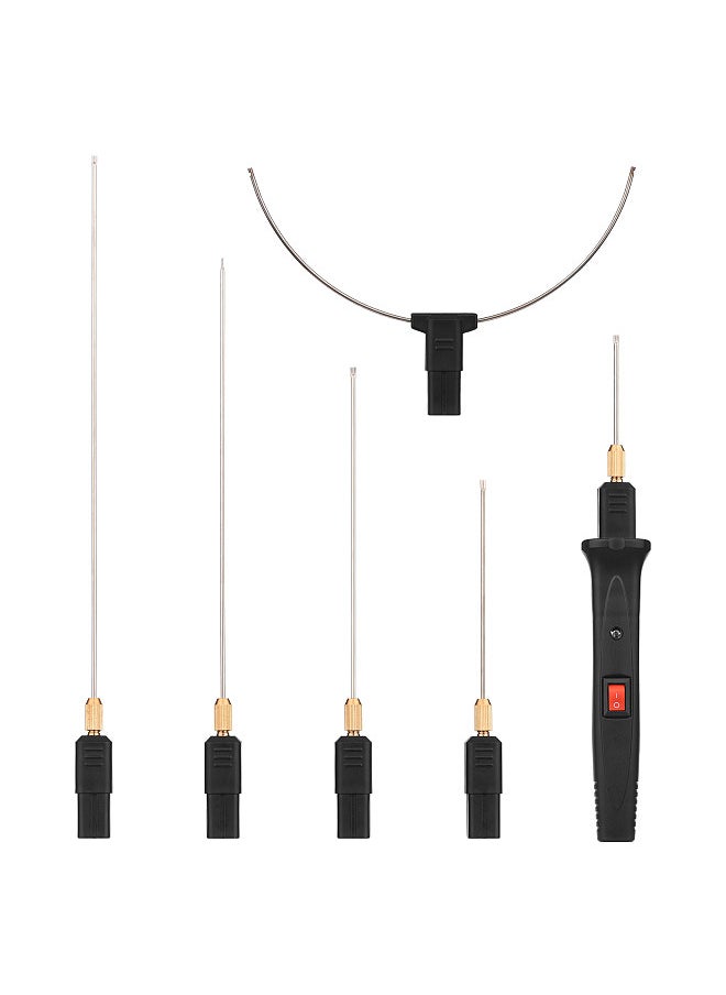 Generic - 24W Handheld Electric Foam Cutter Kit with 5 Straight Tips & 1 Arch Tip Constant Temperature Portable Foam Cutting Pen Hot Wire Cutter Styrofoam Cutting Tool Engraver - Image 1