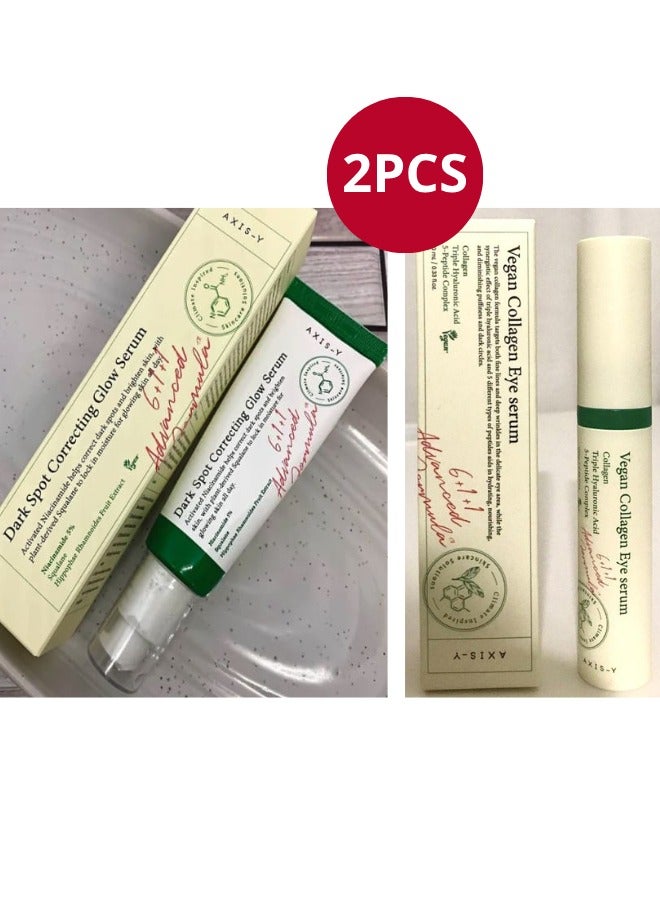 AXIS-Y Glow Serum for Dark Spot Correction 50ml + Axis-Y Vegan Collagen Eye Serum 10ml