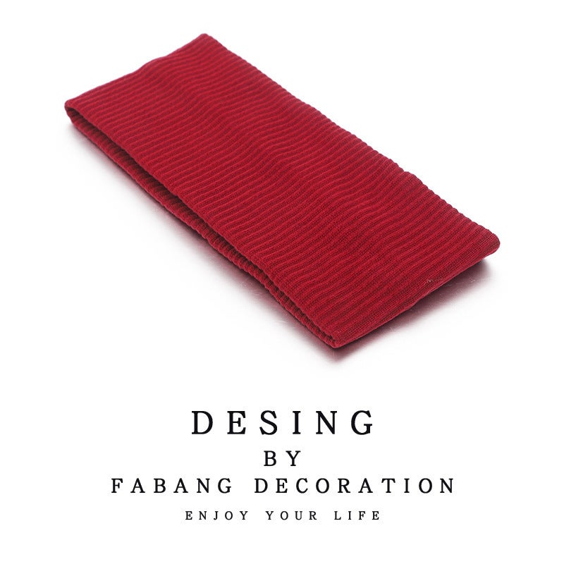 Generic Ouyang Nana same style headband womens knitted headband European and American silk scarf sweat-absorbent running sports face scarf wholesale 6# Red 