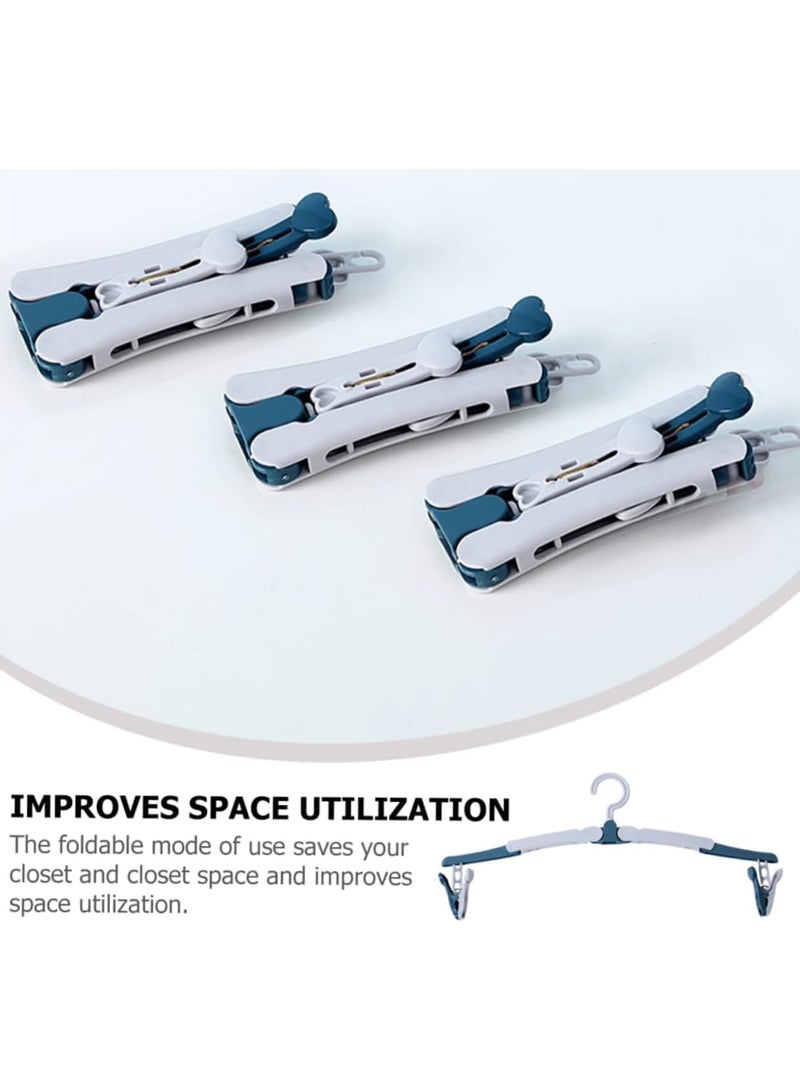 SOLARAE Travel Folding Hanger, 6 Pack Foldable Hanger Metal Clothes Hanger, Folding Portable Laundry Hanger, Space-Saving Non-Slip Design, Wall Cloth Hanger Small Hangers Suit - Image 4