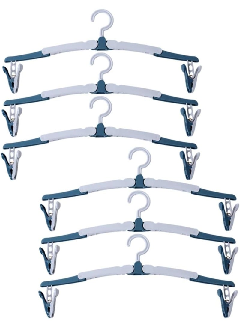SOLARAE Travel Folding Hanger, 6 Pack Foldable Hanger Metal Clothes Hanger, Folding Portable Laundry Hanger, Space-Saving Non-Slip Design, Wall Cloth Hanger Small Hangers Suit - Image 1