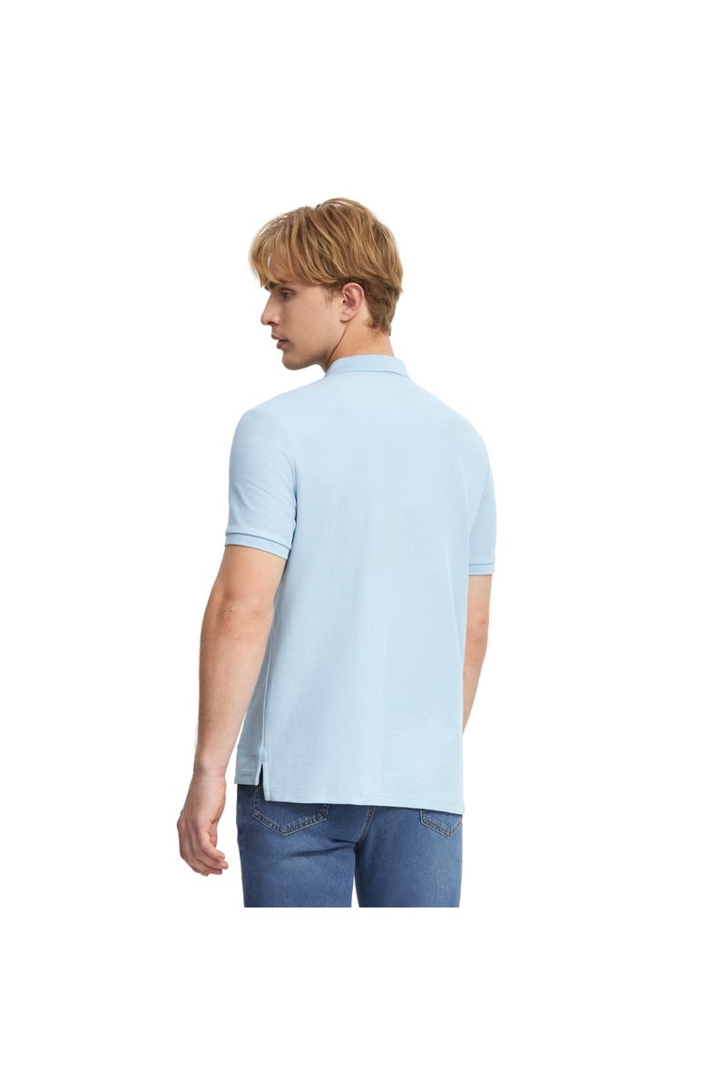 جيوردانو قميص بولو رجالي أزرق بيكيه مقاس - Image 3