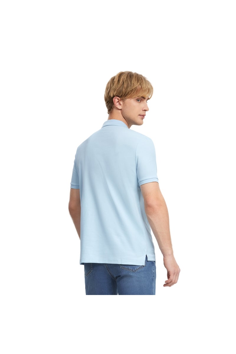 جيوردانو قميص بولو رجالي أزرق بيكيه مقاس - Image 4