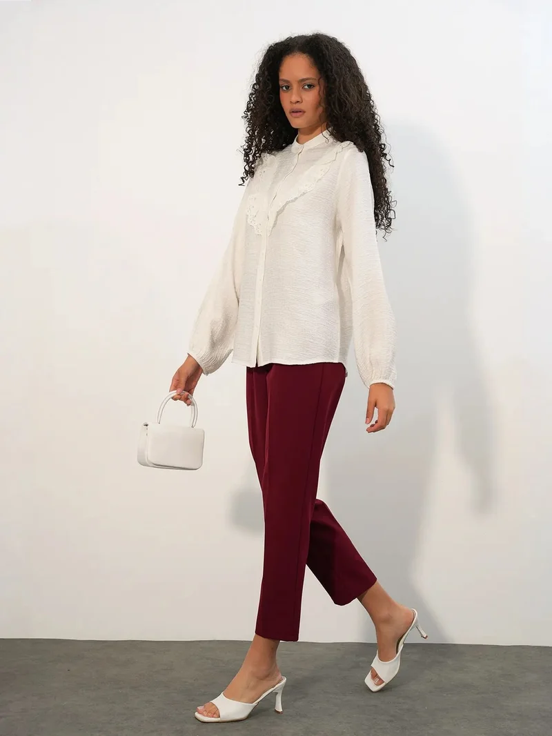 BIG DART BDART Long Woven Shirt With Mandarin Collar