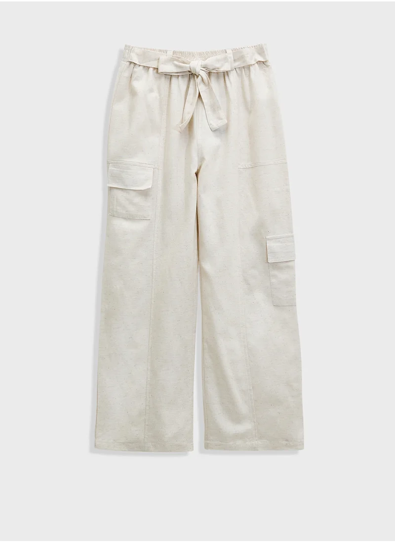 Ripples Girls Wide-Leg Cargo Pant
