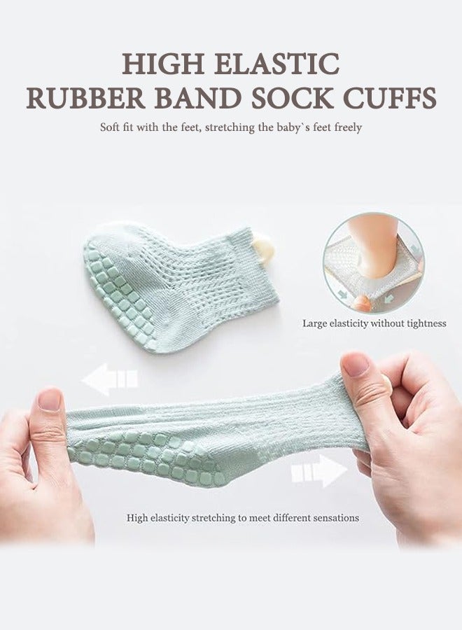 6 Pcs Baby Non Slip Socks for 1-3 Years Baby Socks, Size M - Image 4