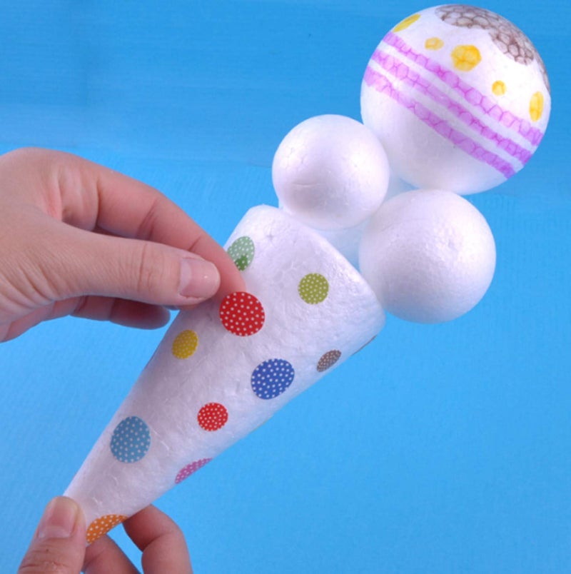 FFchuanhe 36Pack Craft Foam Balls Assorted Sizes (1-2.4 in), Foam Balls for Arts and Crafts, Christmas, School Craft Project and Holiday Party - Image 4