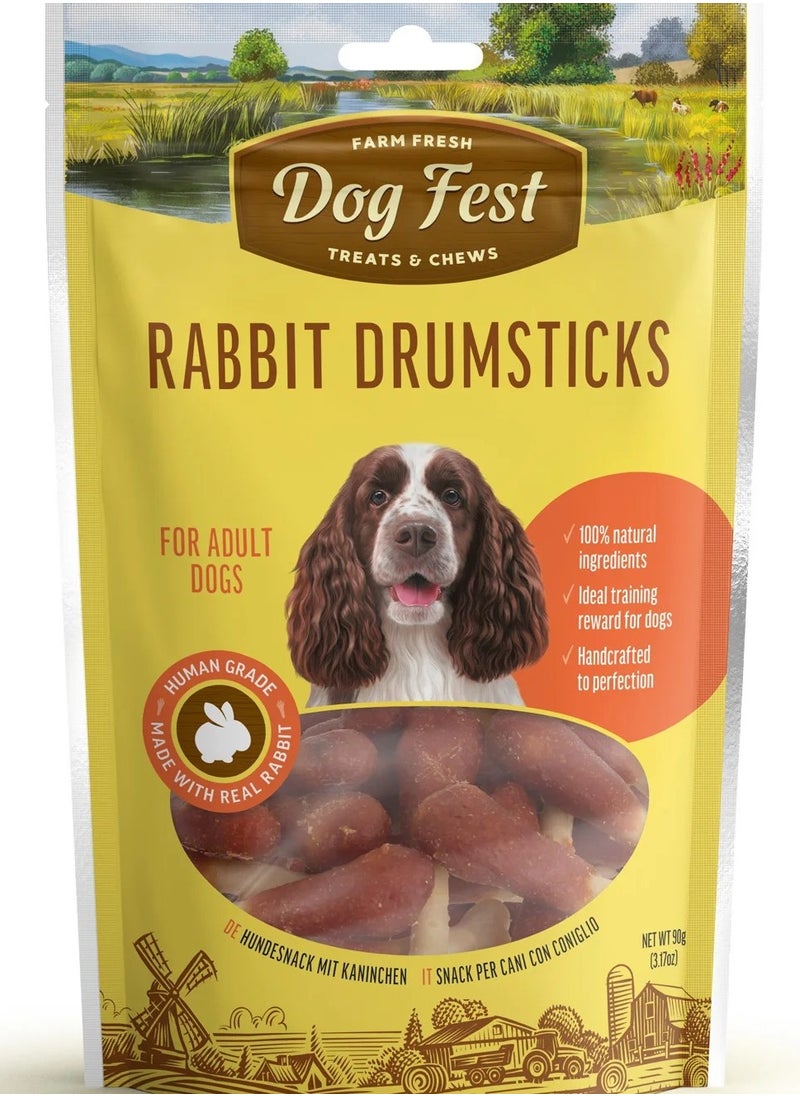 Dog Fest Rabbit Drumsticks For Adult Dogs 90g  - Image 4