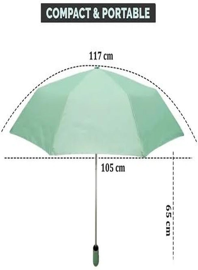 ASTOUND 3 Fold Straight Handle Light Colors Solid Design Umbrella - Image 5