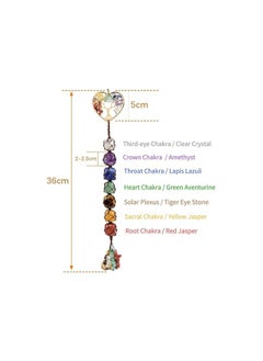 MIRFA Car Hanging Handmade Copper Tree Of Life 7 Chakras Stones Ornament  - Image 3