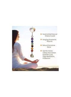 MIRFA Car Hanging Handmade Copper Tree Of Life 7 Chakras Stones Ornament  - Image 4