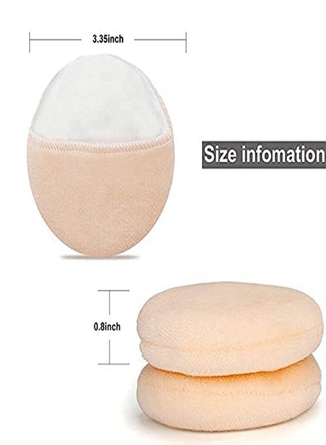 imioxo Round cotton powder puff makeup foundation sponge brush for men and women cosmetic tools (pack of 2) - Image 4