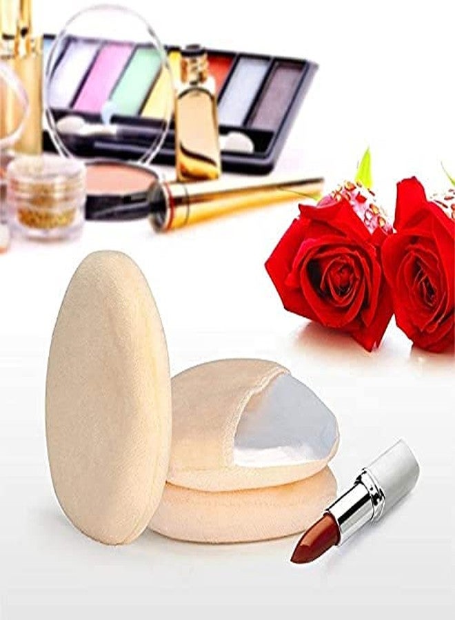 imioxo Round cotton powder puff makeup foundation sponge brush for men and women cosmetic tools (pack of 2) - Image 3