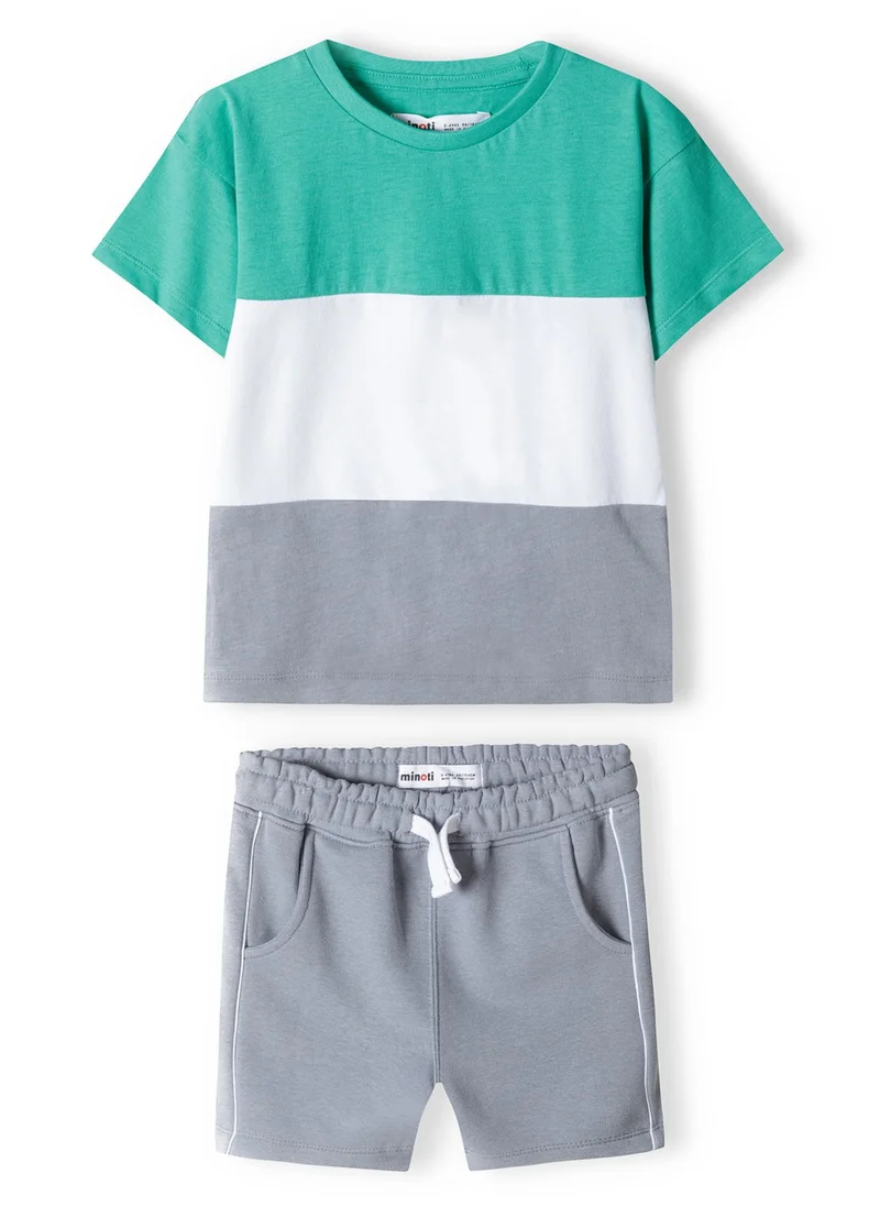 MINOTI Kids T-Shirt And Fleece Short Set