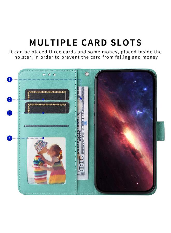 إيروريكس جراب لهاتف vivo Y29 4G مصنوع من الجلد المنقوش بنقشة عباد الشمس - Image 3